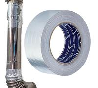 Cinta de aluminio | Barrera adhesiva ignífuga | Cinta HVAC de 5 cm x 20 m | Para Reparación de fugas Eléctrica Caliente Agua Fría Válvula de Escape
