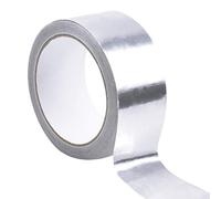 Cinta de Aluminio, Cinta Adhesiva de Aluminio, Cinta de Papel Aluminio, Cinta Aislante Autoadhesiva, Cinta de Térmica Resistente al Calor, Cinta Metálica para Reparaciones Aislamiento 50mm x 20m
