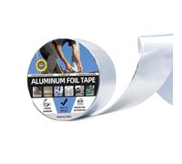 Cinta de aluminio | Cinta adhesiva de aluminio resistente a altas temperaturas | alta temperatura | Para tubos de escape, conductos tubos flexibles AC HVAC automotriz cocina ático