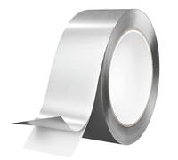 Cinta de aluminio de 0.1 mm de grosor, autoadhesiva, de alta temperatura, impermeable, para aislamiento de climatización, tuberías, juntas, parches, conductos de aire, conductos de escape