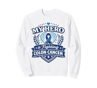 Cinta de Apoyo Azul de la Familia del héroe de la Conciencia del cáncer de Colon Sudadera