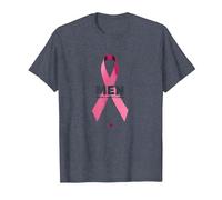 Cinta de Apoyo para la concientización de los Hombres contra el cáncer de Mama Camiseta, Hombre, Azul Jaspeado, L