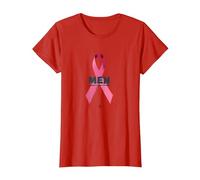 Cinta de Apoyo para la concientización de los Hombres contra el cáncer de Mama Camiseta, Mujer, Rojo, M