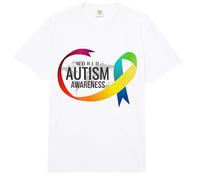 Cinta de Arco Iris de concienciación Mundial sobre el Autismo Elige bondad Abril Comfort Colors Adult Heavyweight T-Shirt