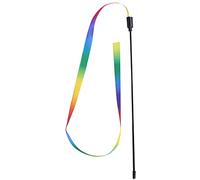 Cinta de arco iris de doble cara para gatos, juguetes creativos y divertidos, barra de juguete interactiva, columpio libre para mascotas de interior jugar y hacer ejercicio