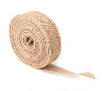 Cinta de arpillera Cikonielf Natural 10 m x 2.5 cm Yute para Manualidades Bodas Vintage Decoración del hogar