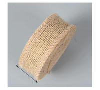 cinta de arpillera, Cintas de arpillera yute, rollo 2M, doble cara, envoltura artesanal, fiesta boda, 2,5-12cm(Width 2.5cm)