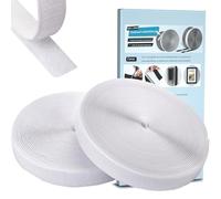 Cinta de autoadhesiva, extrafuerte, 10 m x 2 cm, color blanco, doble cara, con cierre de gancho, ancha para mosquiteras, cojines de sofá