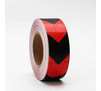 Cinta de barrera de advertencia de peligro, Cinta Reflectante Multicolor 2 Pulgadas X 82 Pies(Red/Black)