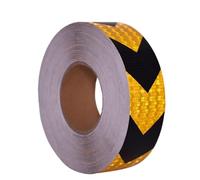 Cinta de barrera de advertencia de peligro, Cinta reflectante multicolor de 2 pulgadas por 164 pies(Yellow/black)