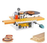 Cinta de borde automática para carpintería, aplicación de pegamento de doble cara con control digital de temperatura y velocidad ajustable