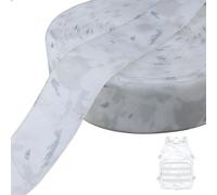 Cinta de Bucle Camuflaje Blanco, Material de Nylon Duradero Compatible con Gancho, Ancho 1/2/4 Pulgadas, Recortable, Se Vende por Metro(20mm(0.8''))