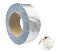Cinta de Butilo Impermeable Autoadhesiva,5cm x 10m Cinta Adhesiva Super Selladora,Flex Tape Prueba de Fugas,Cinta Aluminio Adhesiva para Goteras, Huecos en el Marco de Ventana o Roturas de Tuberías