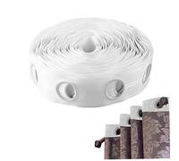 Cinta de cabecera de cortina 10 m 60 agujeros 42 mm Cinta de cabecera de cortina redonda Anti-UV plegable Tela de polipropileno Cinta con ojales para cortinas para el hogar Oficina Cinta de cabecera d
