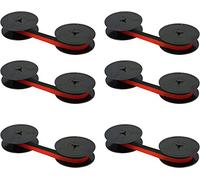 Cinta de carrete de tinta para máquina de escribir GR1, Printerfield cinta de carrete doble de para máquina de escribir Olympia, rojo y negro (6 piezas)