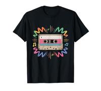 Cinta de Casete de Audio Vintage Rainbow Vibes 80s 90s 1 Camiseta