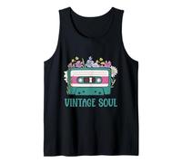 Cinta de Casete Floral Vintage Soul Retro Mixtape Nostalgia Camiseta sin Mangas