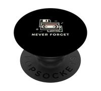 Cinta de Casete para Hombre Never Forget Old School Funny VHS Music PopSockets PopGrip Adhesivo