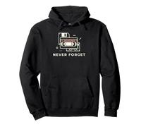 Cinta de Casete para Hombre Never Forget Old School Funny VHS Music Sudadera con Capucha
