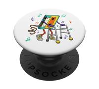 Cinta de Casete - Retro 80s Throwback Vintage Party 80s Music PopSockets PopGrip Adhesivo