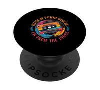Cinta de Casete Retro de los años 90 con Texto en inglés Please Be Patient I'm from The 1990s PopSockets PopGrip Adhesivo