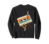 Cinta de casete retro y lápiz rebobinado Nostalgia Party 80s 90s Sudadera