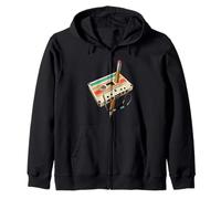 Cinta de casete retro y lápiz rebobinado Nostalgia Party 80s 90s Sudadera con Capucha