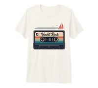 Cinta de Casete Retro Yacht Rock, diseño de música náutica, Genial Camiseta Premium