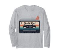 Cinta de Casete Retro Yacht Rock, diseño de música náutica, Genial Manga Larga