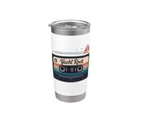 Cinta de casete retro Yacht Rock, diseño de música náutica, genial Vaso térmico de acero inoxidable de doble pared