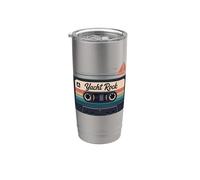 Cinta de casete retro Yacht Rock, diseño de música náutica, genial Vaso térmico de acero inoxidable de doble pared