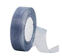 Cinta de Chiffon Organza Tul de Gris Transparente para Embalaje Regalos Globos,25mm x 45m Cintas para Invitaciones y Decoración Regalos de Bodas Ramos Cumpleaños Navidad Envoltorios