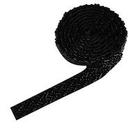 Cinta de Cinta de Perlas de 1 Yarda, Accesorios de Costura Bordados para Ropa Hecha A Mano DIY para Decoración de Ropa de Boda de Costura Artesanal (1,5cm Negro)