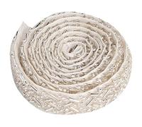 Cinta de cinta de perlas de 1 yarda |Adornos bordados de costura DIY para vestidos de novia/ropa/manualidades |6 estilos elegantes, 0,4-0,6 pulgadas de ancho, accesorios (1.5cm white double eight