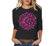 Cinta de combate genérica contra el cáncer de mama octubre cesta rosa camiseta camiseta octubre rosa, 01 negro., L
