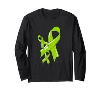 Cinta de Conciencia de Linfoma no Hodgkin Cáncer Chemo Verde Manga Larga