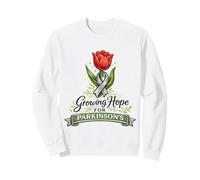 Cinta de Conciencia del Guerrero de Parkinson Tulipán creciendo Esperanza Sudadera