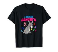 Cinta de Conciencia sobre el Burro sobreviviente del cáncer I Kicked Cancer's Camiseta