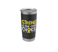 Cinta de conciencia sobre el cáncer de hueso Quimio de combate del sarcoma amarillo Vaso térmico de acero inoxidable de doble pared