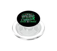 Cinta de Conciencia sobre el cáncer de la vesícula biliar Verde Chemo del conducto biliar PopSockets PopGrip para MagSafe