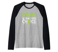 Cinta de Conciencia sobre el cáncer de Linfoma no Hodgkin Green Chemo Camiseta Manga Raglan