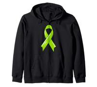 Cinta de Conciencia sobre el cáncer de Linfoma no Hodgkin Green Chemo Sudadera con Capucha