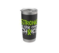 Cinta de conciencia sobre el cáncer de linfoma no Hodgkin Green Chemo Vaso térmico de acero inoxidable de doble pared