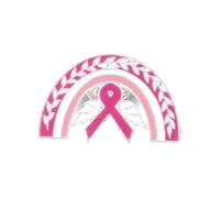 Cinta de conciencia sobre el cáncer de mama Pin de solapa suéter collar insignia para el Día Internacional del Amor de la Mujer Ropa Decoración única, talla única, como se describe