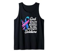 Cinta de Conciencia sobre el cáncer de tiroides Quimioterapia Fe Soldados Dios Camiseta sin Mangas