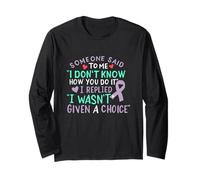Cinta de Conciencia sobre el cáncer Testicular Purple Fighter Chemo Manga Larga