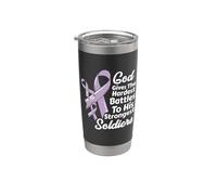 Cinta de conciencia sobre el cáncer testicular Quimio Fe Soldados Dios Vaso térmico de acero inoxidable de doble pared