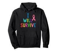 Cinta de concienciación Rosa Multicolor I Will Survive Sudadera con Capucha
