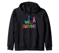 Cinta de concienciación Rosa Multicolor I Will Survive Sudadera con Capucha