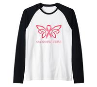 Cinta de concienciación Rosa sin cáncer para sobreviviente de Mamas Camiseta Manga Raglan